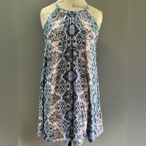 Beacan Cove Blue Women's Sundress Size S Inner bra Super Soft EC